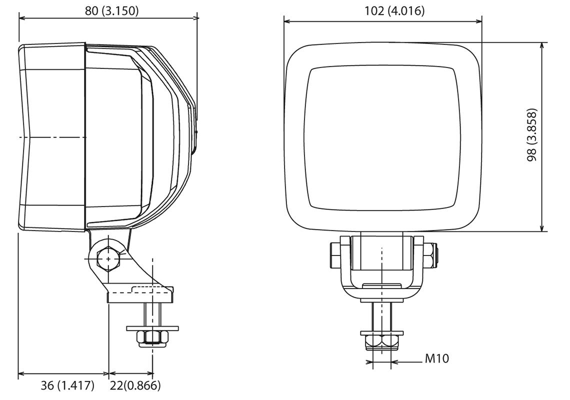 Phare de travail Heavy LED 12/100V